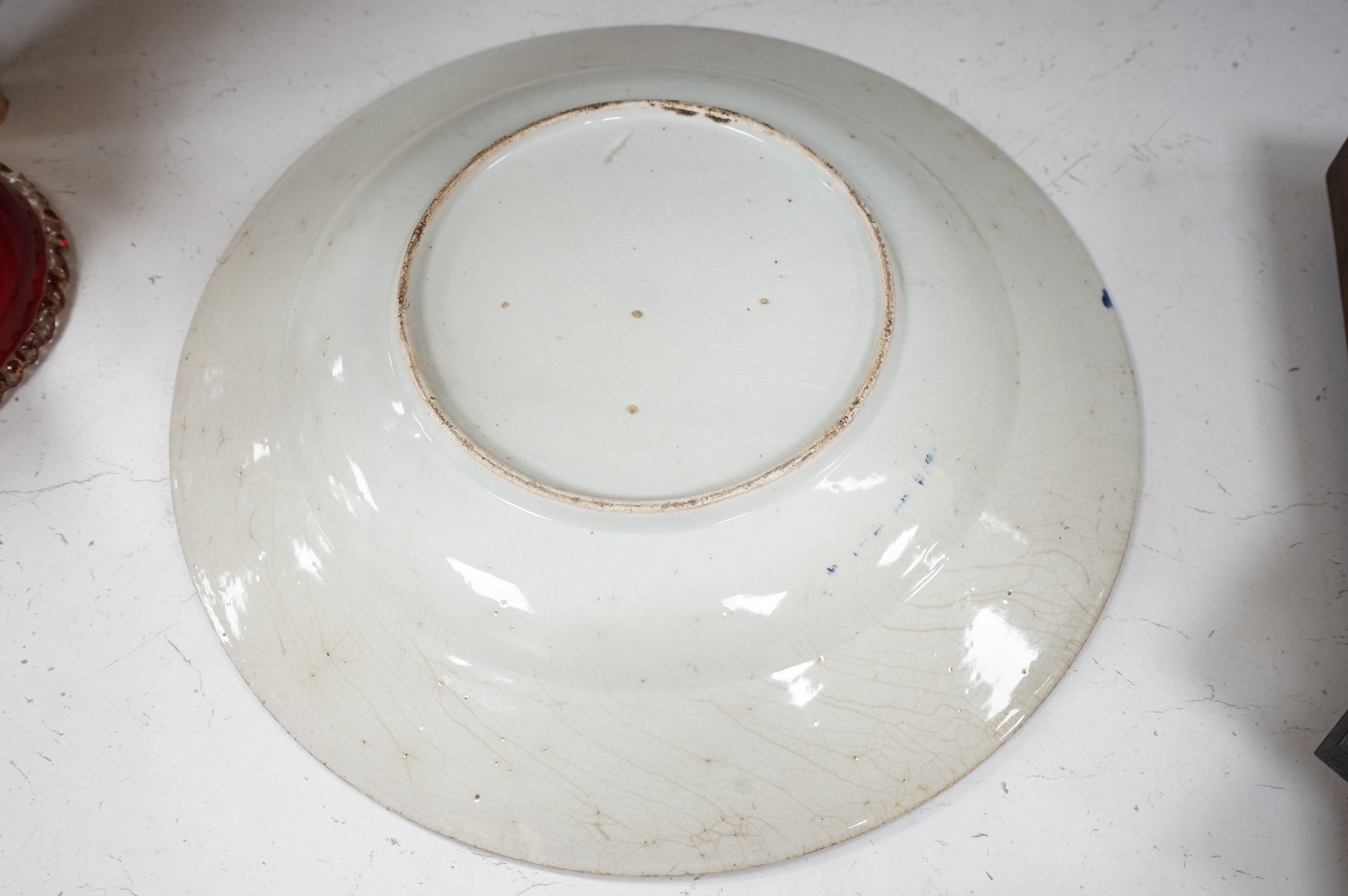 A Japanese Arita blue and white dish, Genroku period (1688-1704)